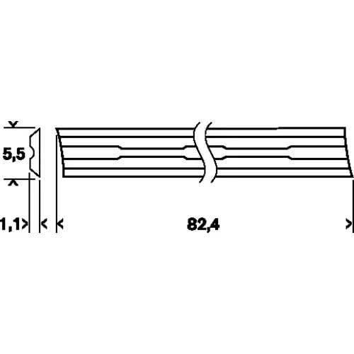 BOSCH Hobľovací nôž 82 mm, ostrý, rovný, karbid volfrámu, 40° (4)