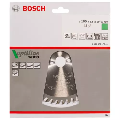 BOSCH Kotúč PRO Wood na drevo pre okružné píly, 160 x 1,8 x 20 mm (20)