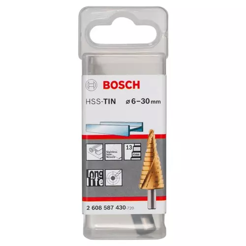 BOSCH Stupňovitý vrták z HSS-TiN (3)