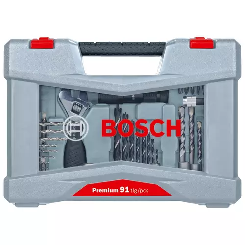 BOSCH 91-dielna sada vrtákov a skrutkovacích hrotov Premium X-Line (3)