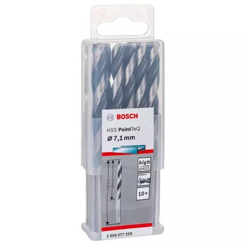 BOSCH Skrutkovitý vrták HSS PointTeQ 7,1 mm