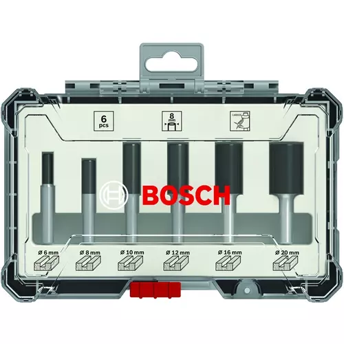 BOSCH Sada frézovacích bitov, rovný 8 mm driek (3)