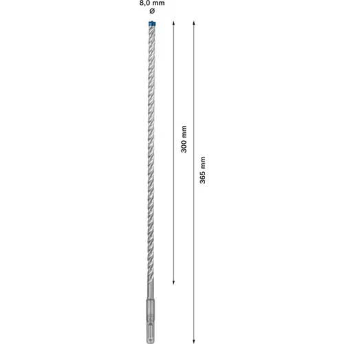 BOSCH Príklepový vrták EXPERT SDS plus-7X, 8 x 300 x 365 mm