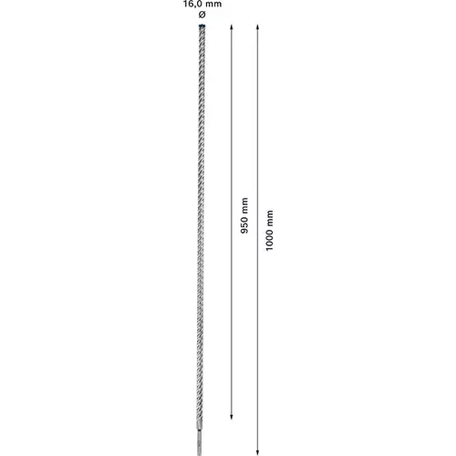 BOSCH Príklepový vrták EXPERT SDS plus-7X, 16 x 950 x 1000 mm