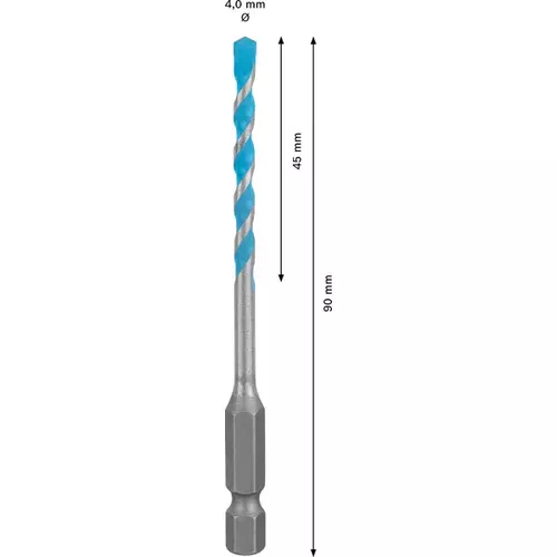 BOSCH Vrták EXPERT HEX-9 MultiConstruction 4 × 45 × 90 mm