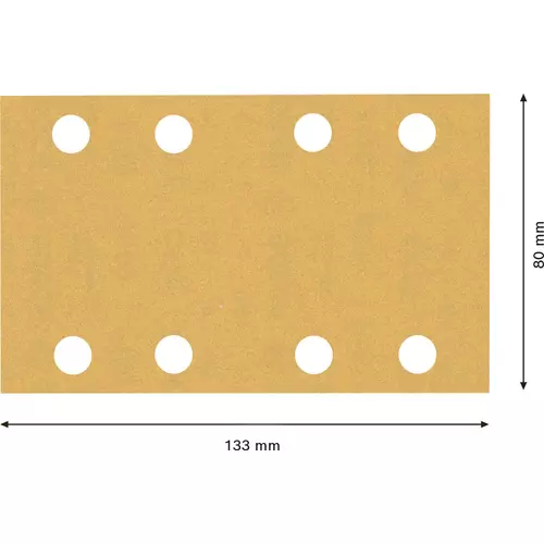 BOSCH Brúsny papier EXPERT C470 s 8 otvormi pre orbitálne brúsky 80 x 133 mm, zrnitosť 180, 10 ks (4)