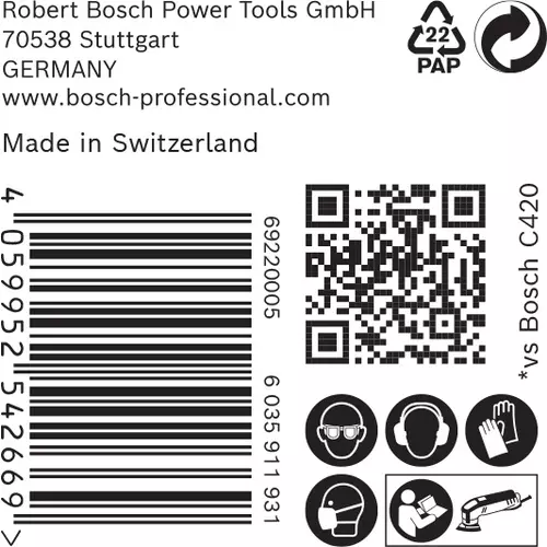 BOSCH Brúsny papier pre trojuholníkové brúsky EXPERT C470, 93 mm, zrnitosť 80, 50 ks (6)