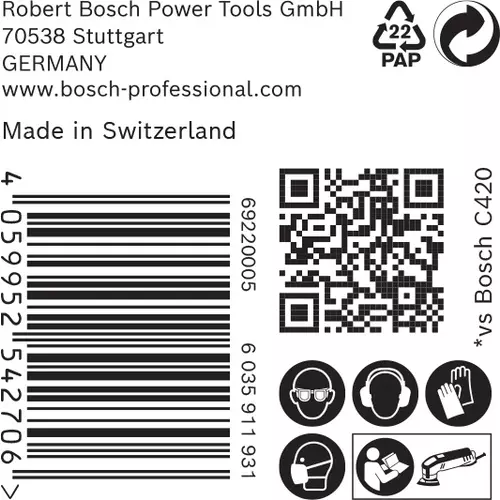 BOSCH Brúsny papier pre trojuholníkové brúsky EXPERT C470, 93 mm, zrnitosť 240, 50 ks (6)