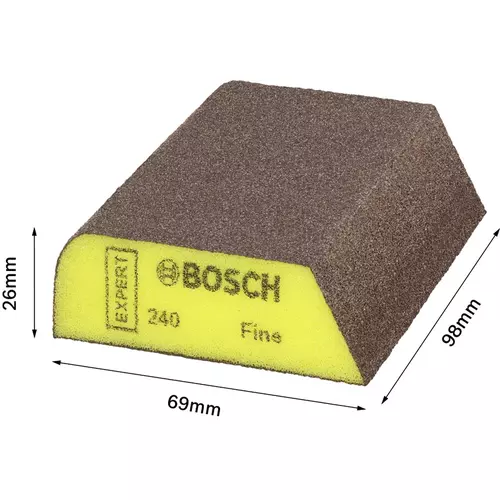 BOSCH Penový brúsny blok EXPERT Combi S470, 69 x 97 x 26 mm, jemný (4)