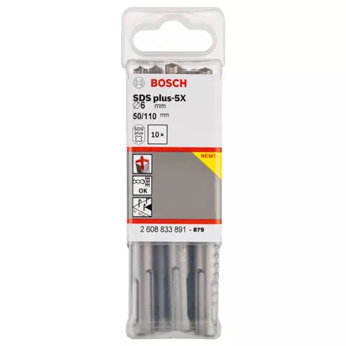 BOSCH Príklepový vrták PRO SDS plus-5X, 6 x 50 x 110 mm (19)