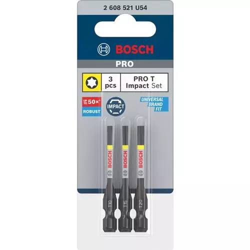 BOSCH Bity PRO T Impact T10, T15, T20, 55 mm, 3 ks (3)