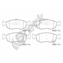 Sada brzdových platničiek kotúčovej brzdy BRECK 25323 00 702 10