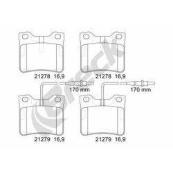 Sada brzdových platničiek kotúčovej brzdy BRECK 21278 00 701 10