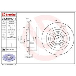 Brzdový kotúč BREMBO 08.N410.11