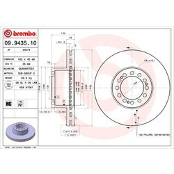 Brzdový kotúč BREMBO 09.9435.10