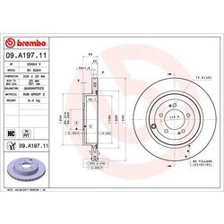 Brzdový kotúč BREMBO 09.A197.11