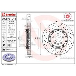 Brzdový kotúč BREMBO 09.B781.13