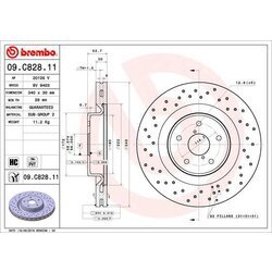 Brzdový kotúč BREMBO 09.C828.11