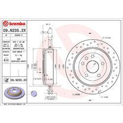 Brzdový kotúč BREMBO 09.N235.2X