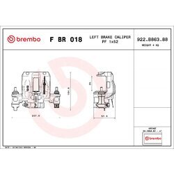 Brzdový strmeň BREMBO F BR 018