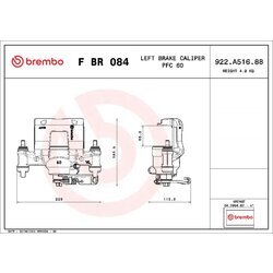 Brzdový strmeň BREMBO F BR 084 - obr. 1