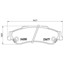 Sada brzdových platničiek kotúčovej brzdy BREMBO P 10 002