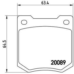 Sada brzdových platničiek kotúčovej brzdy BREMBO P 24 003