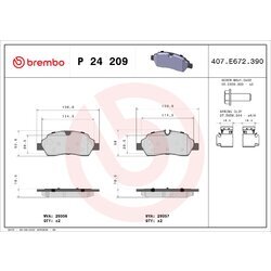 Sada brzdových platničiek kotúčovej brzdy BREMBO P 24 209