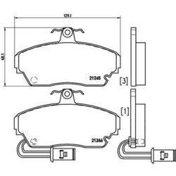 Sada brzdových platničiek kotúčovej brzdy BREMBO P 28 014