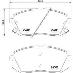 Sada brzdových platničiek kotúčovej brzdy BREMBO P 30 093X