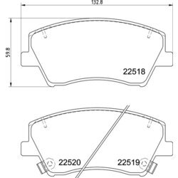 Sada brzdových platničiek kotúčovej brzdy BREMBO P 30 107E