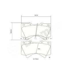 Sada vysoko výkonných brzdových obložení BREMBO 07.B314.25 - obr. 2