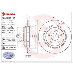 Brzdový kotúč BREMBO 08.C065.11