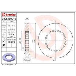 Brzdový kotúč BREMBO 08.E159.10