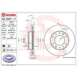 Brzdový kotúč BREMBO 09.D431.11