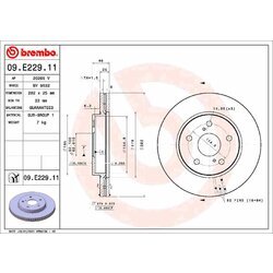 Brzdový kotúč BREMBO 09.E229.11