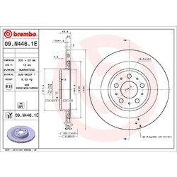 Brzdový kotúč BREMBO 09.N446.1E