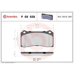 Sada brzdových platničiek kotúčovej brzdy BREMBO P 09 028