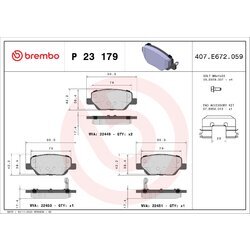 Sada brzdových platničiek kotúčovej brzdy BREMBO P 23 179