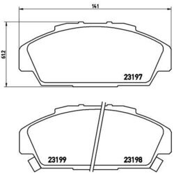 Sada brzdových platničiek kotúčovej brzdy BREMBO P 28 041