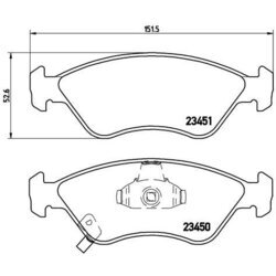 Sada brzdových platničiek kotúčovej brzdy BREMBO P 30 007