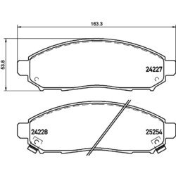 Sada brzdových platničiek kotúčovej brzdy BREMBO P 56 096E