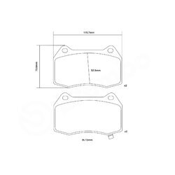 Sada vysoko výkonných brzdových obložení BREMBO 07.B314.49 - obr. 2