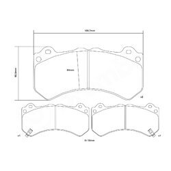 Sada vysoko výkonných brzdových obložení BREMBO 07.B314.72 - obr. 2