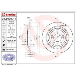 Brzdový kotúč BREMBO 08.D430.11