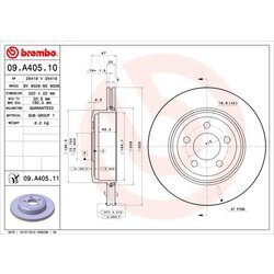 Brzdový kotúč BREMBO 09.A405.11