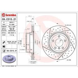 Brzdový kotúč BREMBO 09.C315.21