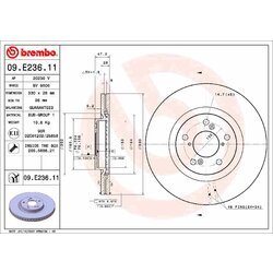 Brzdový kotúč BREMBO 09.E236.11