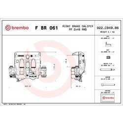 Brzdový strmeň BREMBO F BR 061 - obr. 1