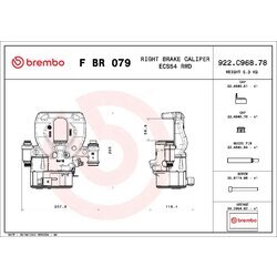 Brzdový strmeň BREMBO F BR 079 - obr. 1